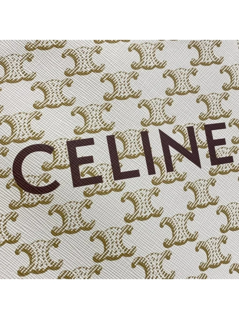 Celine Tote Mini Vertical Cover Ivory Brown